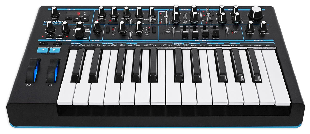 Novation BASS STATION II 25-Key Monophonic MIDI USB Analog Keyboard Synthesizer