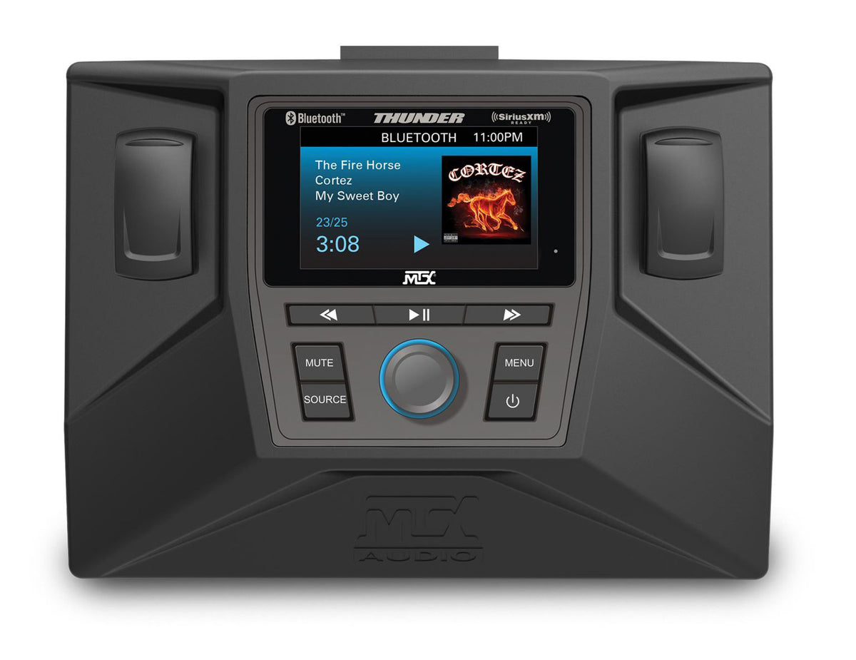 MTX RZR-14-THUNDER5 Receiver+Front+Tower Speakers+Sub For Polaris RZR 1000/900