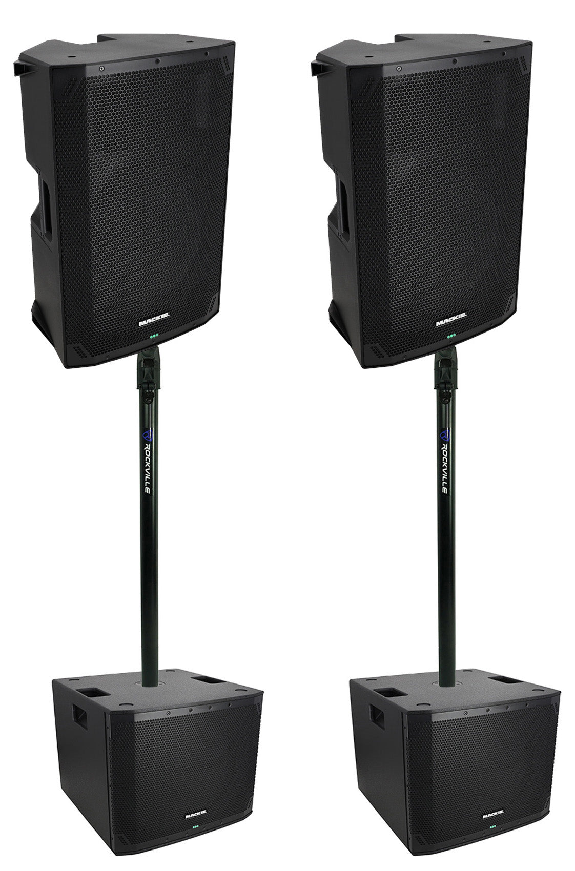 (2) Mackie Thump15 V4 15” Active DJ PA Speakers w/Bluetooth+Thump15S V4 15" Subs