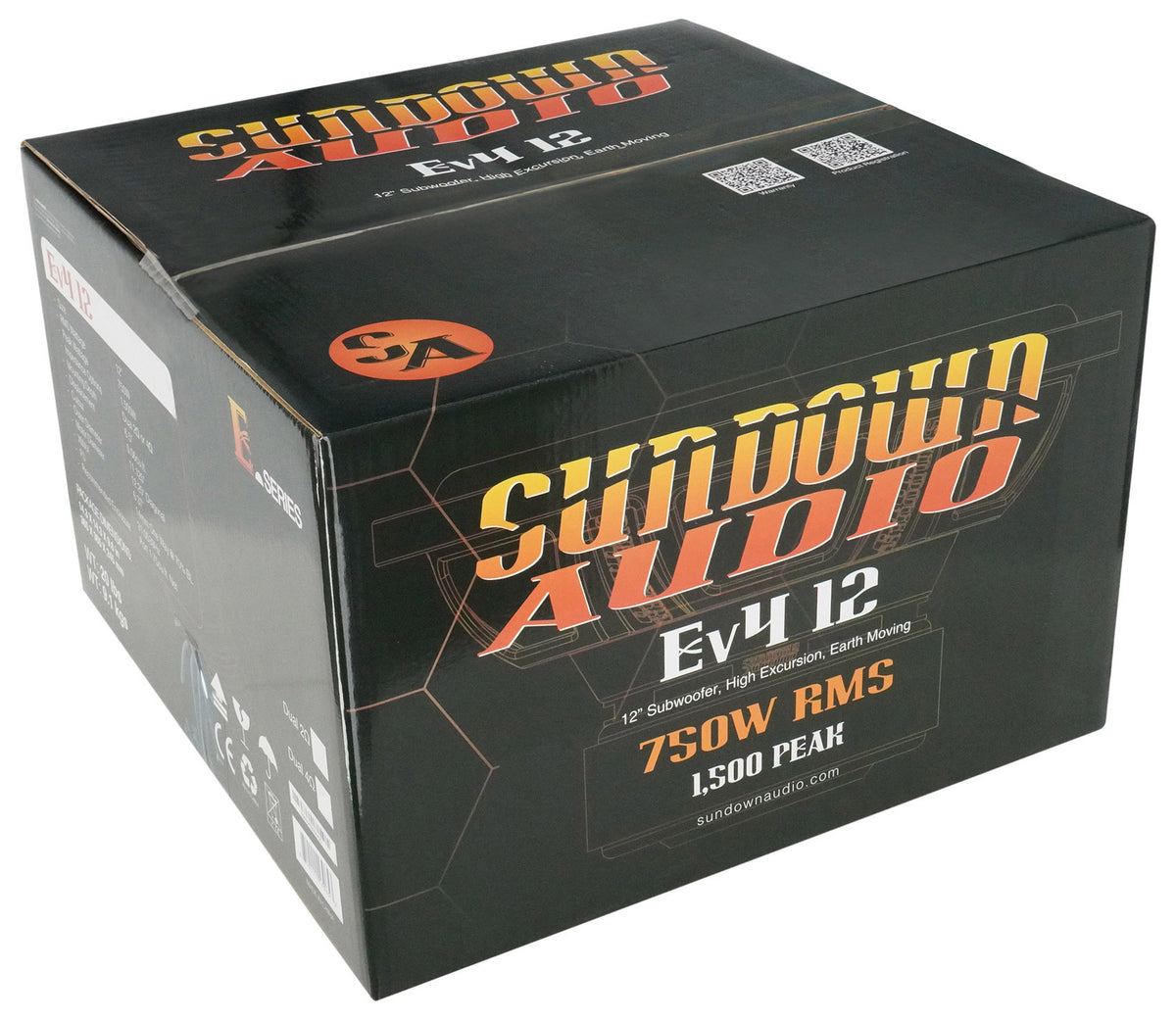 Sundown Audio E-12 V.4 D4 12" 750w RMS Car Subwoofer DVC 4-Ohm Sub SW-EV412D4