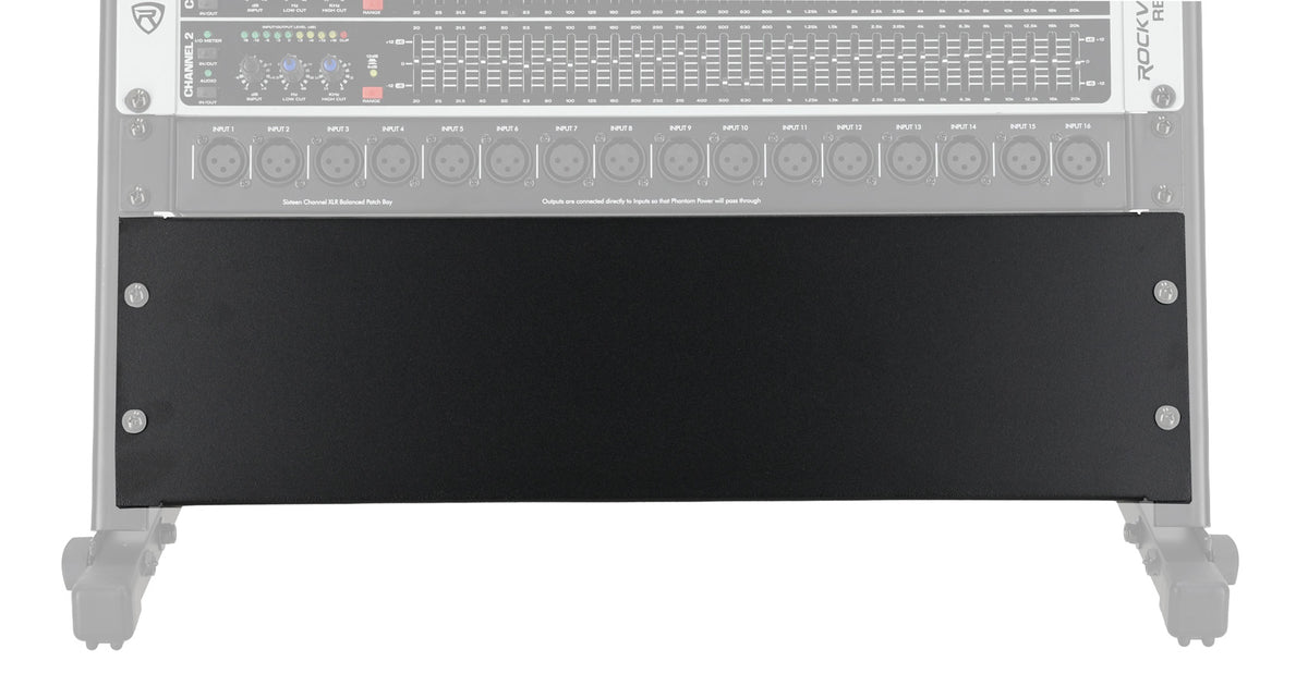 Rockville 3U BLANK RACK PANEL 19" Pro Audio or Server Rack, Heavy Gauge Steel