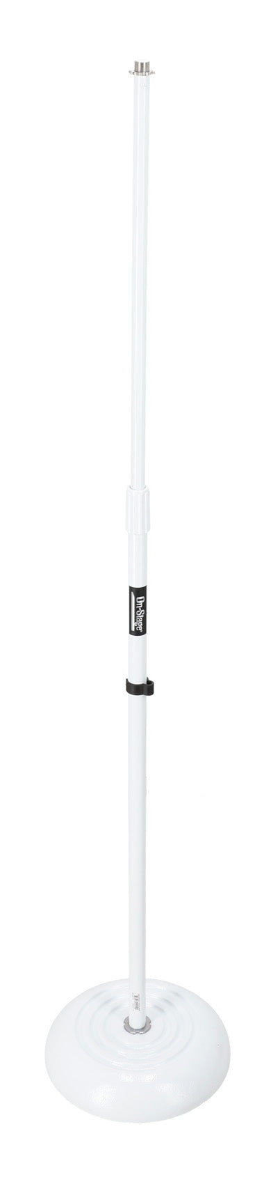 MS7201W-BB Weighted Round-Base Microphone Stand, White