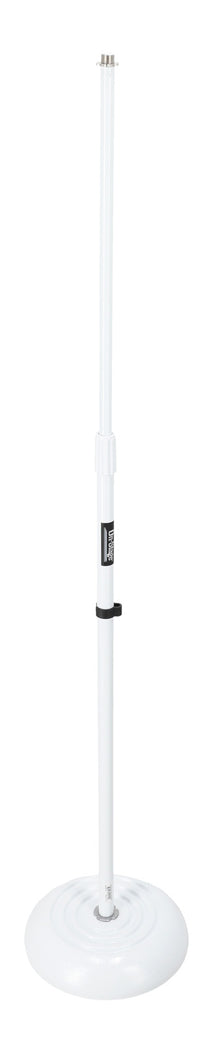 MS7201W-BB Weighted Round-Base Microphone Stand, White