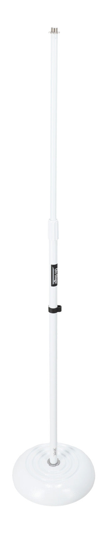 MS7201W-BB Weighted Round-Base Microphone Stand, White