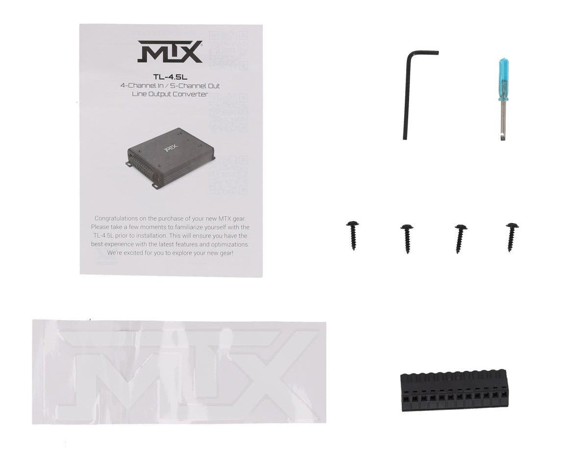 MTX TL-45L Car Stereo 4-Channel In / 5-Channel Out Line Output Converter