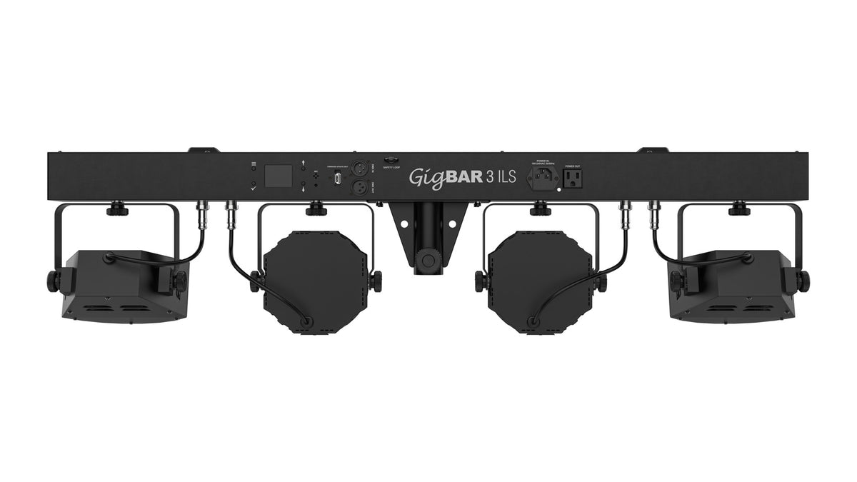 Chauvet DJ GIGBAR 3 ILS Light Bar w/(2) Derby/Pars/Strip+Tripod+Footswitch+Bag