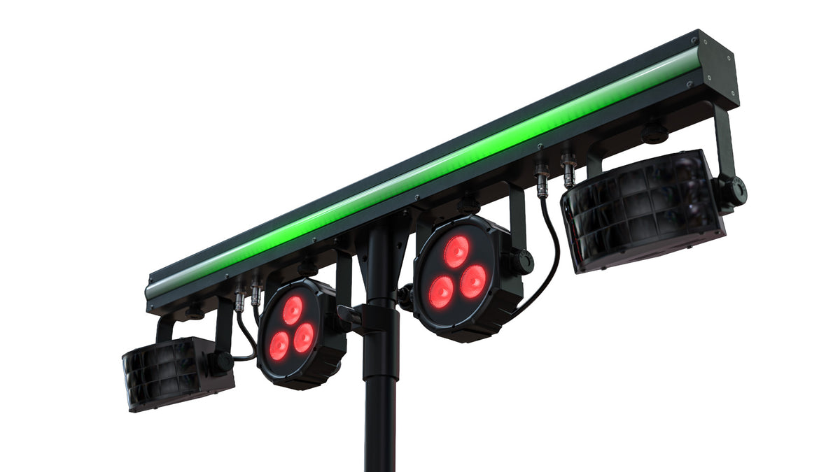 Chauvet DJ GIGBAR 3 ILS Light Bar w/(2) Derby/Pars/Strip+Tripod+Footswitch+Bag