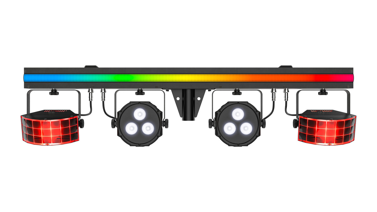 Chauvet DJ GIGBAR 3 ILS Light Bar w/(2) Derby/Pars/Strip+Tripod+Footswitch+Bag