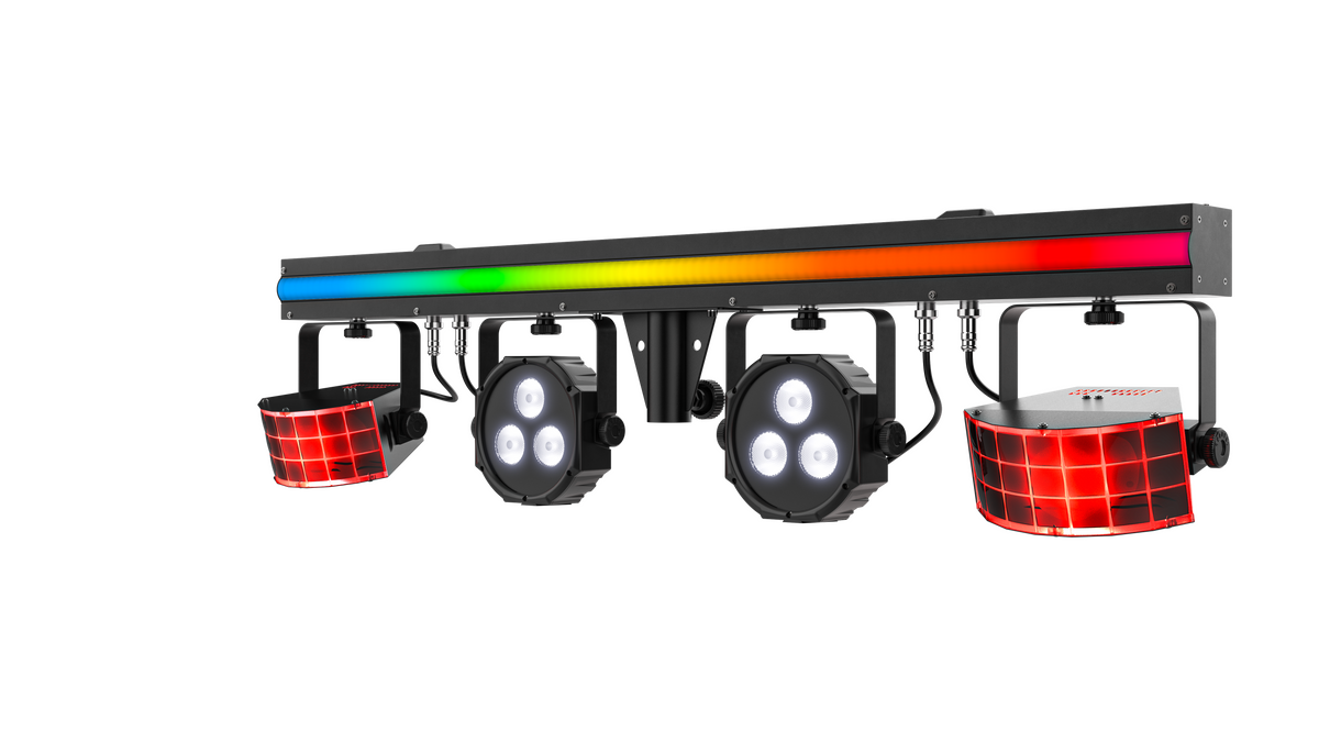 Chauvet DJ GIGBAR 3 ILS Light Bar w/(2) Derby/Pars/Strip+Tripod+Footswitch+Bag