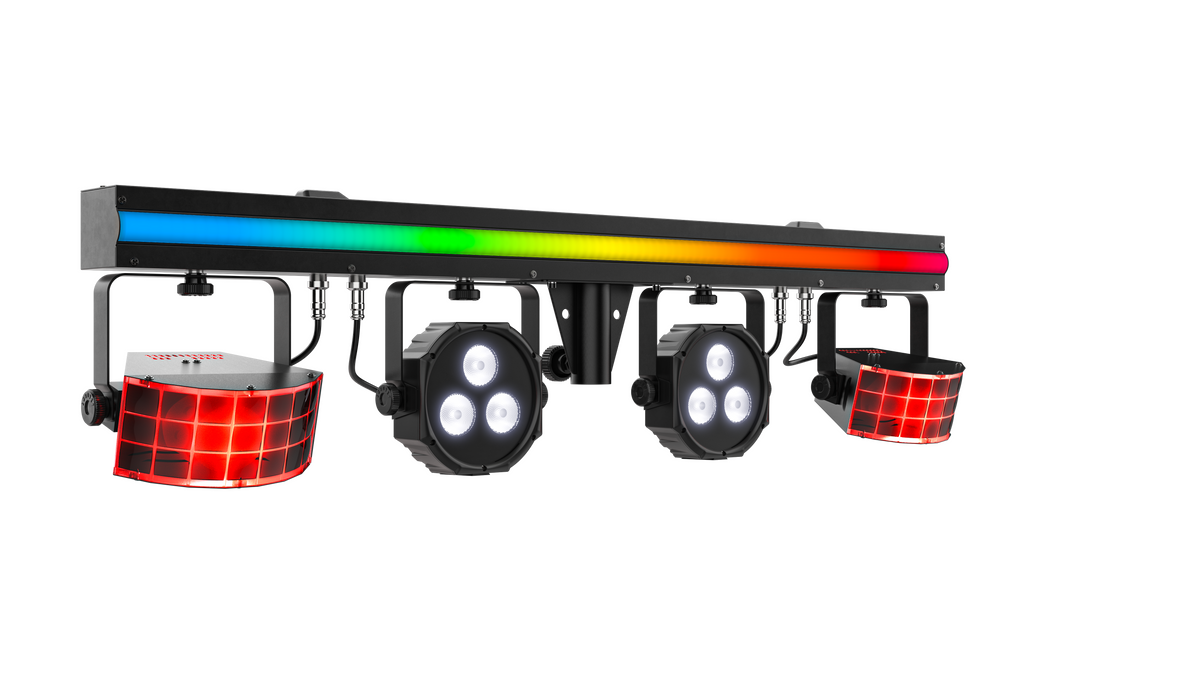 Chauvet DJ GIGBAR 3 ILS Light Bar w/(2) Derby/Pars/Strip+Tripod+Footswitch+Bag