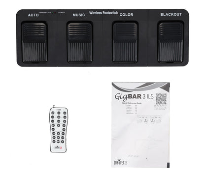 Chauvet DJ GIGBAR 3 ILS Light Bar w/(2) Derby/Pars/Strip+Tripod+Footswitch+Bag