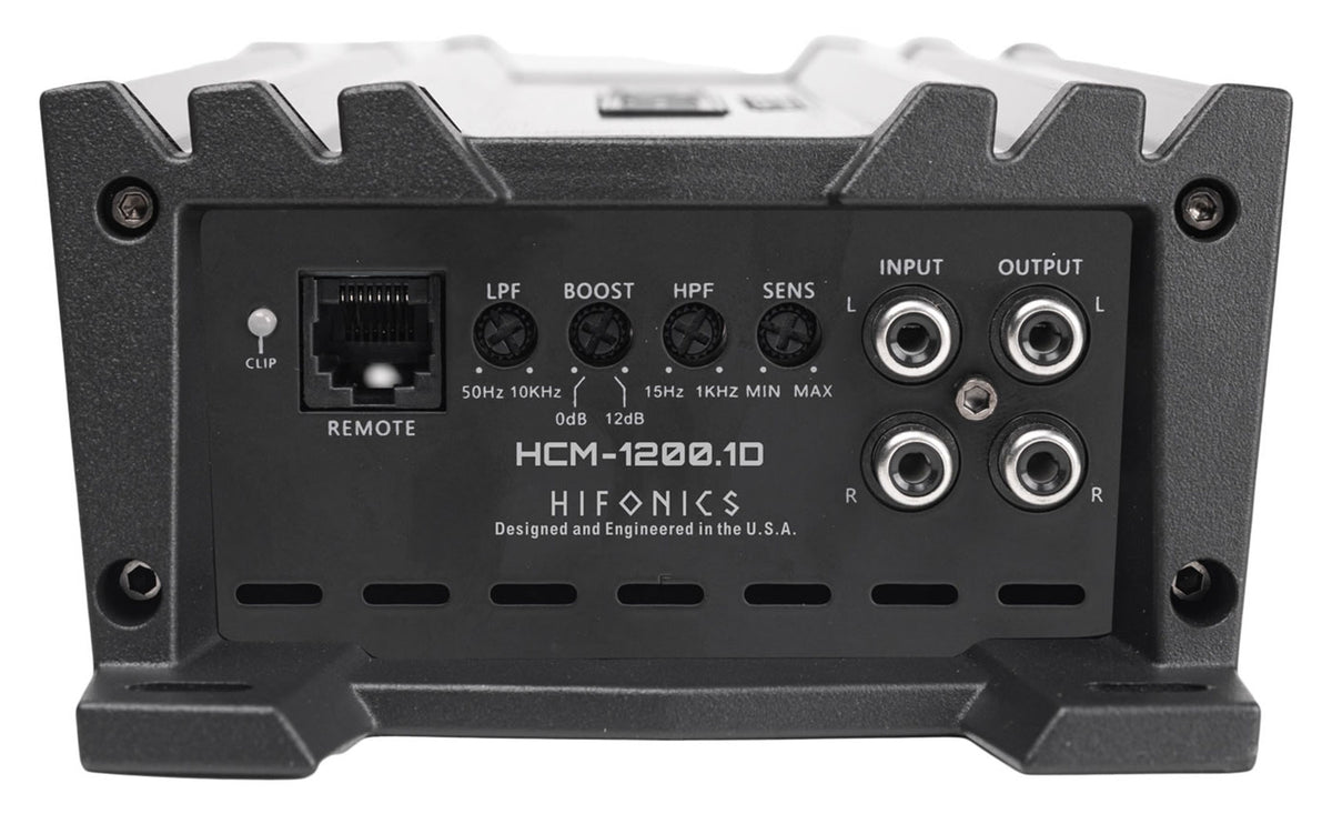 Hifonics HCM-1200.1D 1200 Watt Mono Amplifier Mini 1 Ohm Class D Car Stereo Amp