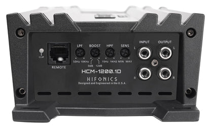 Hifonics HCM-1200.1D 1200 Watt Mono Amplifier Mini 1 Ohm Class D Car Stereo Amp