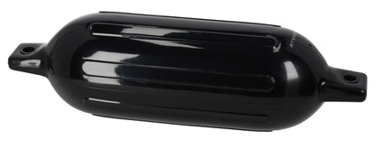 Rockville FEN165-BLACK 6.5"x23" Boat Fender + 10 Foot Line Marine Bumper