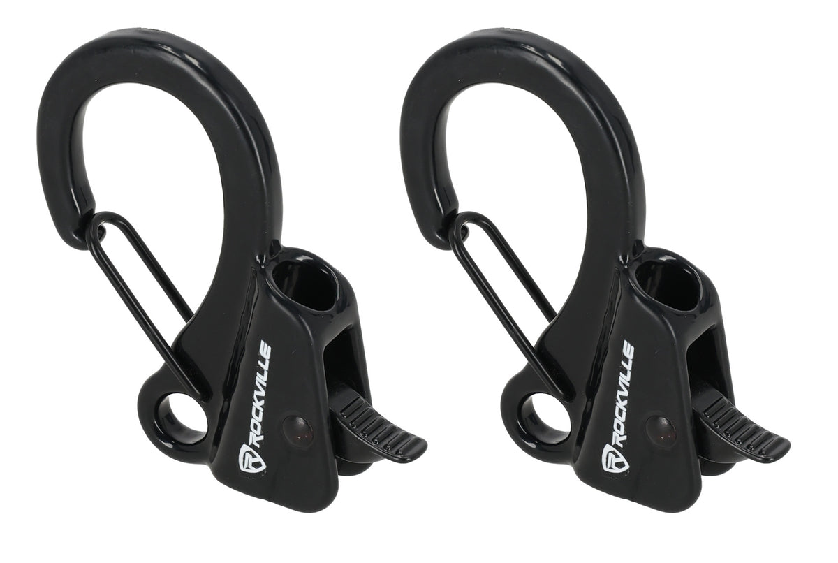 Rockville RQA-2 (2) Quick Release Boat Fender Clips, Easy Height Adjustment