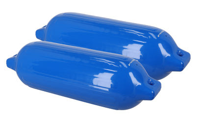 Rockville FEN285-BLUE Boat Fender Package 2 Bumpers 8.5"x27", 2 Covers, 2 Lines