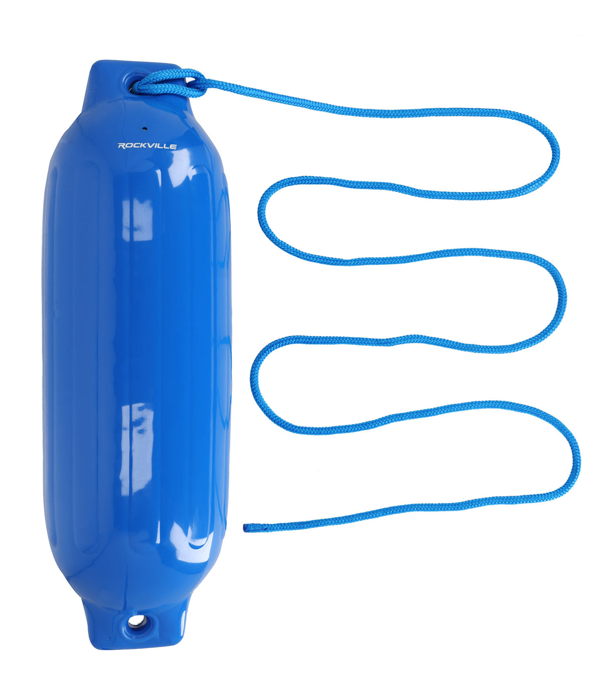 Rockville FEN285-BLUE Boat Fender Package 2 Bumpers 8.5"x27", 2 Covers, 2 Lines