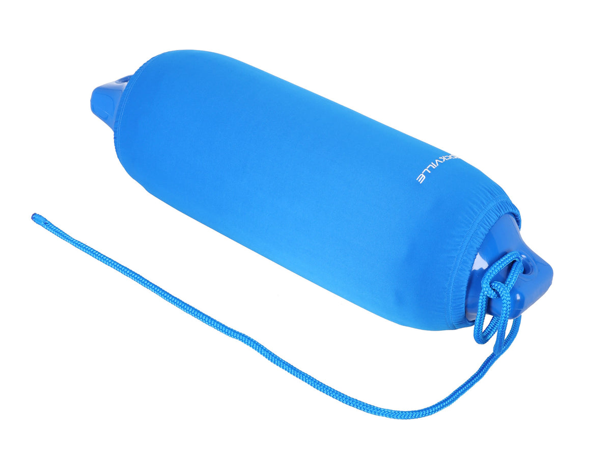 Rockville FEN285-BLUE Boat Fender Package 2 Bumpers 8.5"x27", 2 Covers, 2 Lines