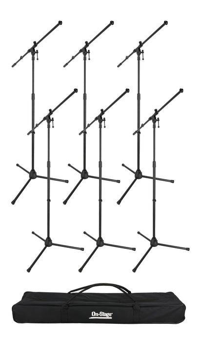 MSP7706 Six-Pack Euro Boom Microphone Stands with Bag