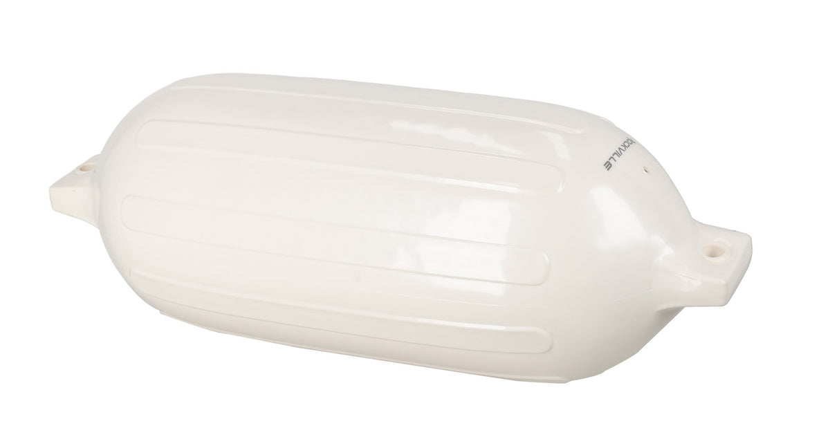 Rockville FEN110-WHITE 10" x 30" Marine Boat Fender, UV-Resistant, Inflatable