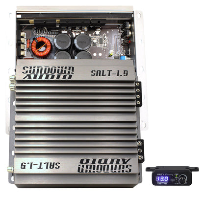 Sundown Audio SALT-1.5 1500 Watt RMS Mono Amplifier 1-ohm Car Stereo Amp+Remote
