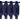 Rockville FEN445-NAVY BLUE Boat Fender Package 4 Bumpers 4.5"x16", 4 Lines+Pump