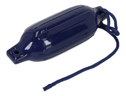 Rockville FEN445-NAVY BLUE Boat Fender Package 4 Bumpers 4.5"x16", 4 Lines+Pump