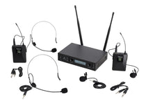 Rockville RWM-200 L2 Dual Lavalier/Lapel & Headset UHF Mic System, 200 Channels
