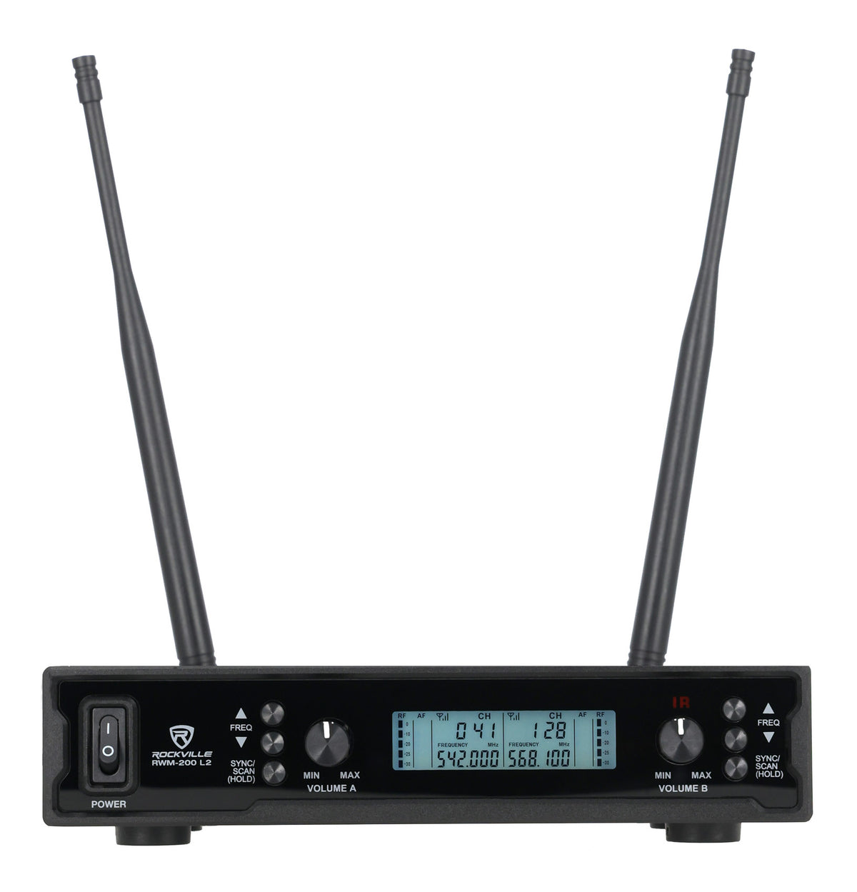 Rockville RWM-200 L2 Dual Lavalier/Lapel & Headset UHF Mic System, 200 Channels