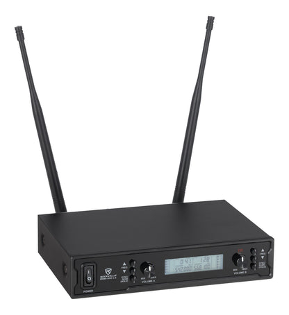 Rockville RWM-200 L2 Dual Lavalier/Lapel & Headset UHF Mic System, 200 Channels