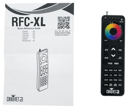 Chauvet DJ RFC-XL RF Remote w/Rubberized/Backlit Buttons for RF Enabled Lights