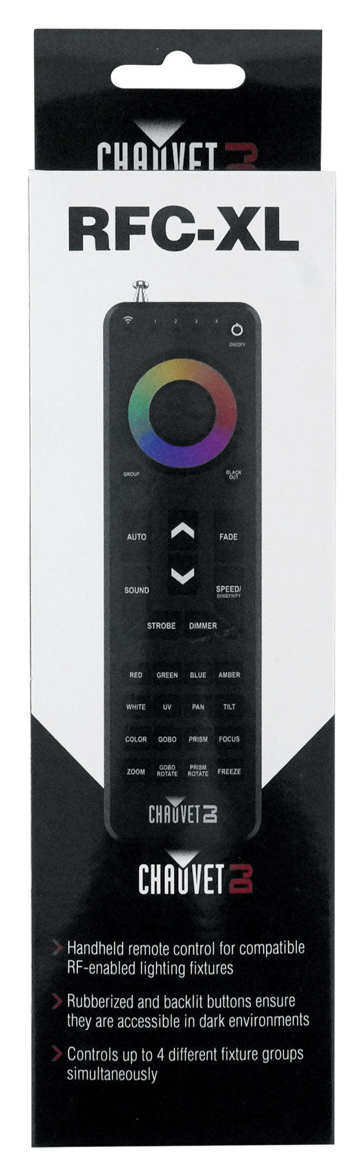 Chauvet DJ RFC-XL RF Remote w/Rubberized/Backlit Buttons for RF Enabled Lights