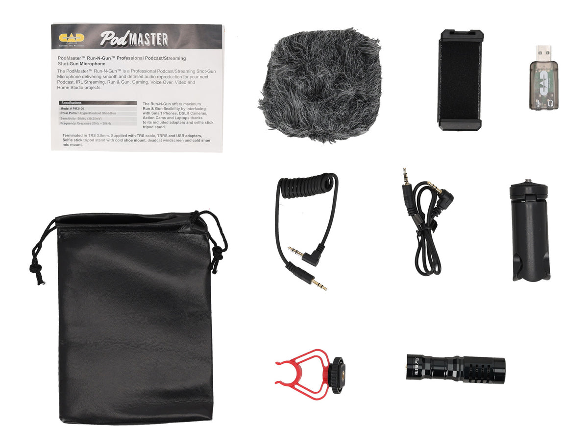 PM3100 PodMaster Run-N-Gun Shotgun Microphone