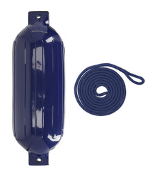 Rockville FEN110-NAVY BLUE 10" x 30" Marine Boat Fender, UV-Resistant/Inflatable