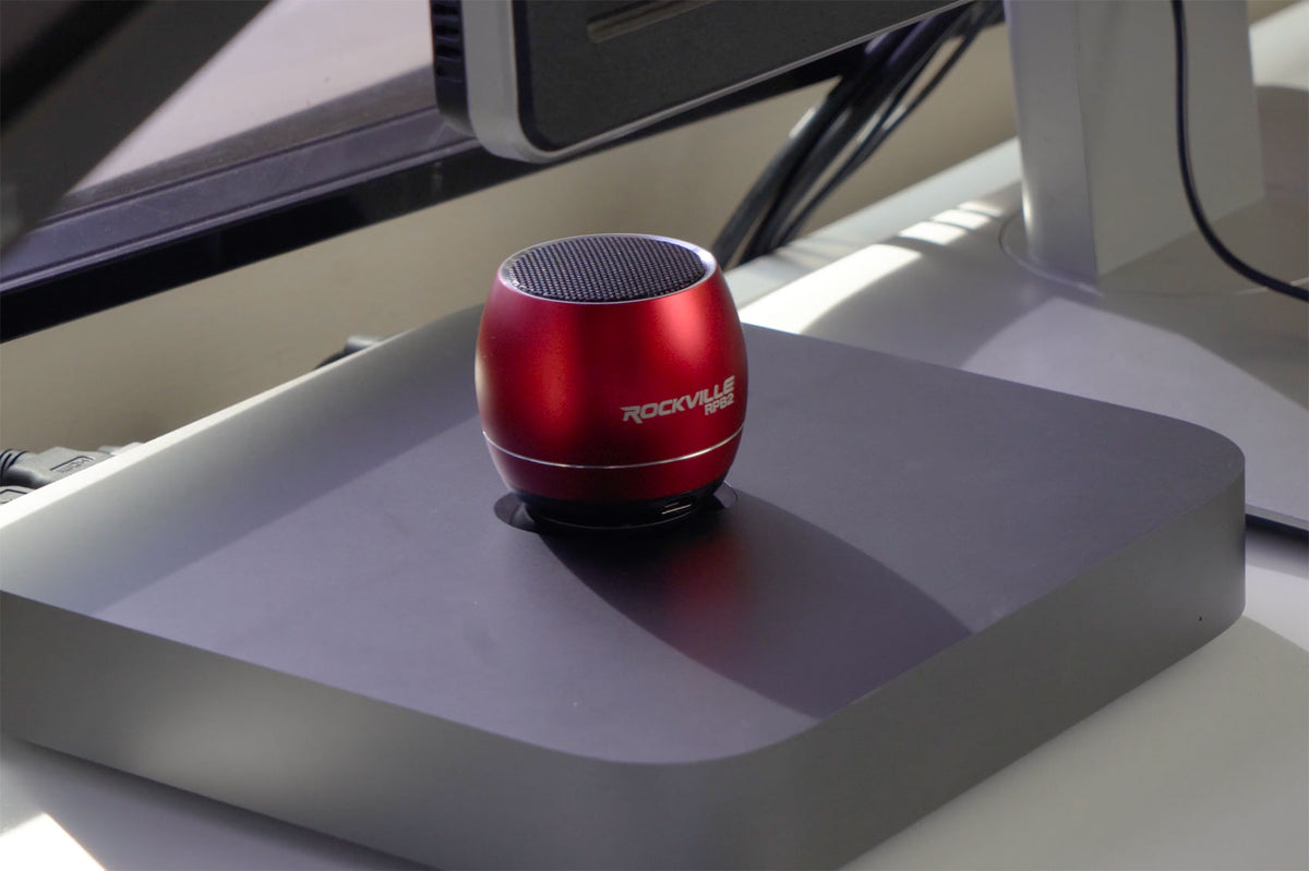 Rockville RPB2-RED Handheld Portable Bluetooth Speaker Great Sound+Wireless Link