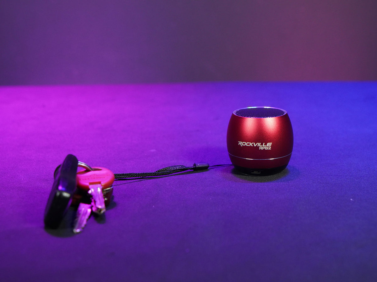 Rockville RPB2-RED Handheld Portable Bluetooth Speaker Great Sound+Wireless Link