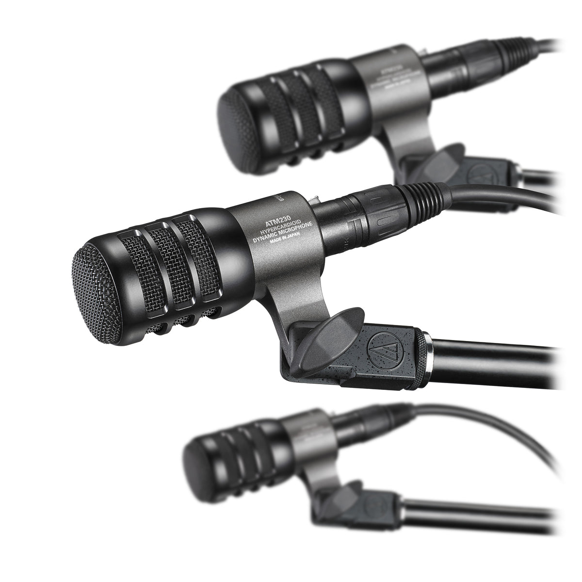 ATM230PK (3) Drum Mics + Kick Drum Stands + Mounts + Cables