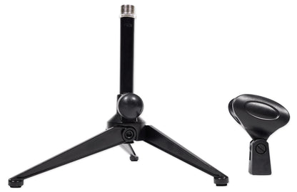 ATM410 Dynamic Cardioid Mic + Desktop Tripod Stand + XLR Cable