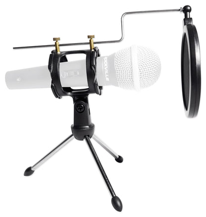 ATM410 Podcasting Mic + Tripod Stand w/ Pop Filter + XLR Cable