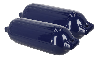 Rockville FEN285-NAVY BLUE 8.5" Boat Fender Package 2 Bumpers, 2 Covers, 2 Lines
