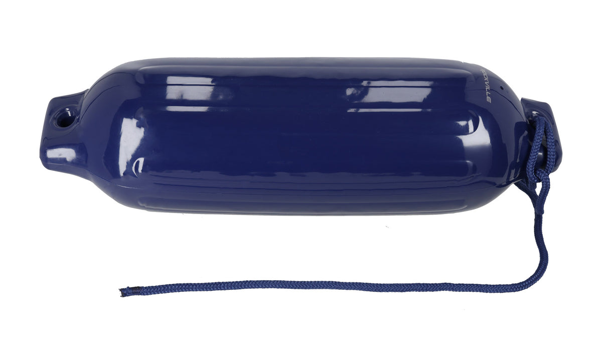 Rockville FEN285-NAVY BLUE 8.5" Boat Fender Package 2 Bumpers, 2 Covers, 2 Lines