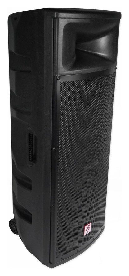 Rockville RPG225K 1x Dual 15" 2000w Powered DJ Speaker w/Bluetooth+Mic