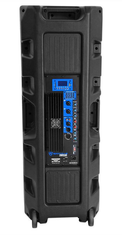 Rockville RPG225K 1x Dual 15" 2000w Powered DJ Speaker w/Bluetooth+Mic