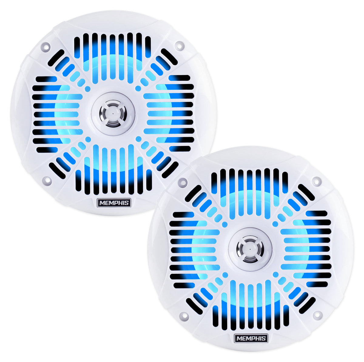 Pair Memphis Audio MXA602SLW 80w 6.5" LED Speakers For Polaris RZR/ATV/UTV/Cart