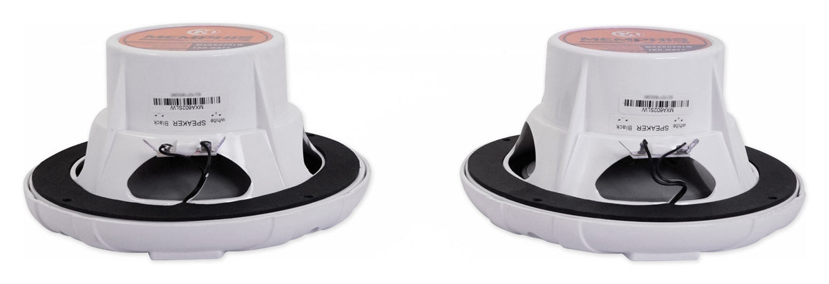 Pair Memphis Audio MXA602SLW 80w 6.5" LED Speakers For Polaris RZR/ATV/UTV/Cart