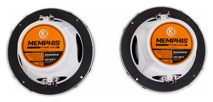 Pair Memphis Audio MXA602SLW 80w 6.5" LED Speakers For Polaris RZR/ATV/UTV/Cart