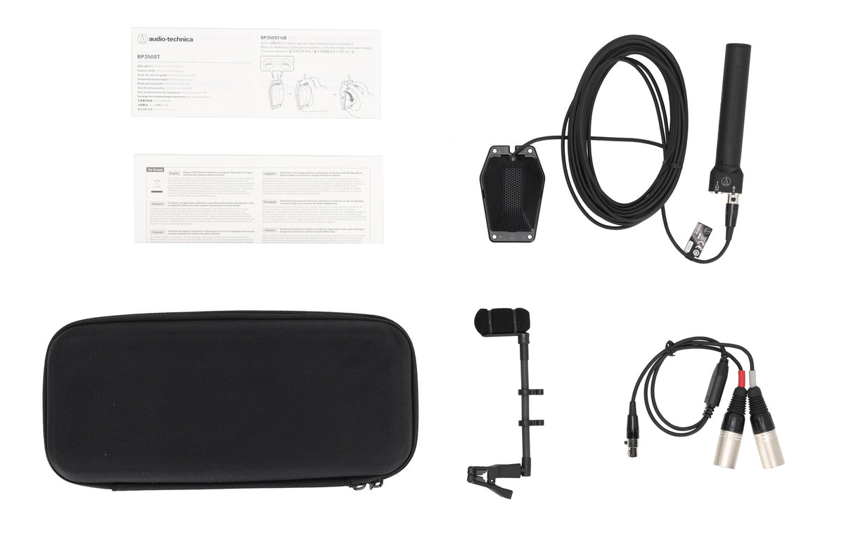 Audio Technica BP350ST-UB Broadcast MS Stereo Microphone M-S Boundary Clipon Mic