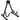 QuikLok QL-633BK Short A Frame Foldable Acoustic Guitar Stand in Black