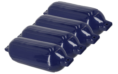 Rockville FEN410-NAVY BLUE Boat 10" Fender Package 4 Bumpers, 4 Covers, 4 Lines