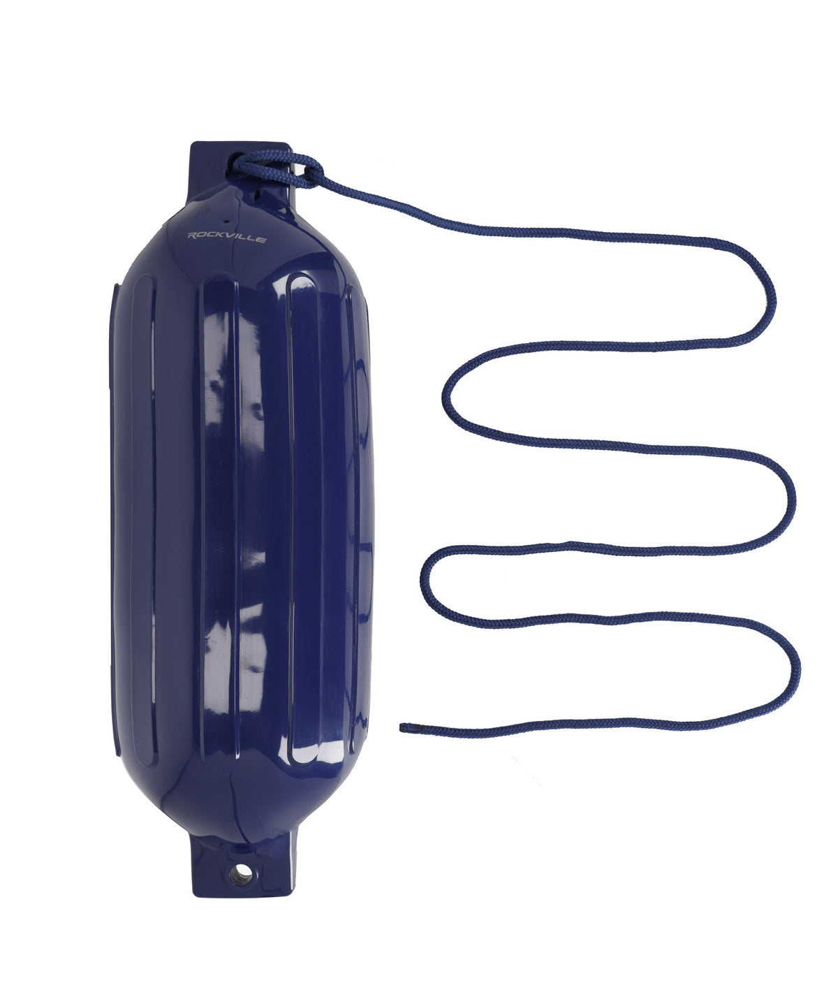 Rockville FEN410-NAVY BLUE Boat 10" Fender Package 4 Bumpers, 4 Covers, 4 Lines